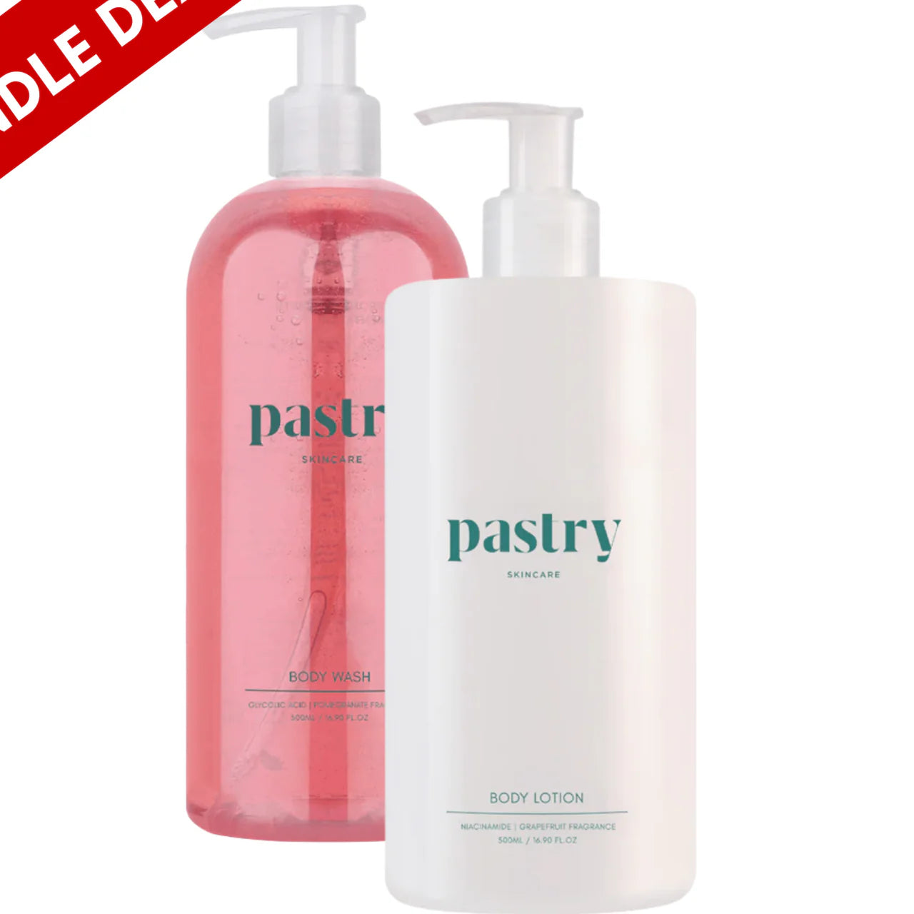 Pastry Skincare Glycolic Acid Niacinamide Body Bundle 500ml